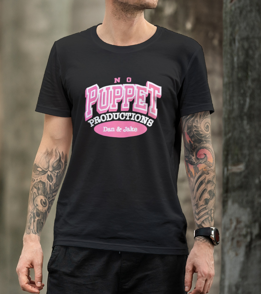 No Puppet Productions Dan & Jake Pink T-Shirt