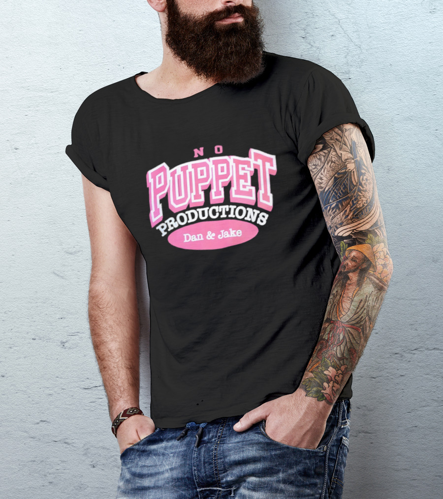 No Puppet Productions Dan & Jake Pink T-Shirt