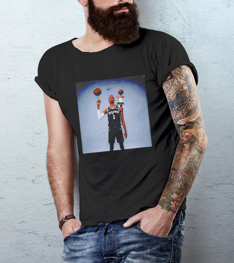 Victor Wembanyama NBA San Antonio Spurs Corgi You Believe Now T-Shirt