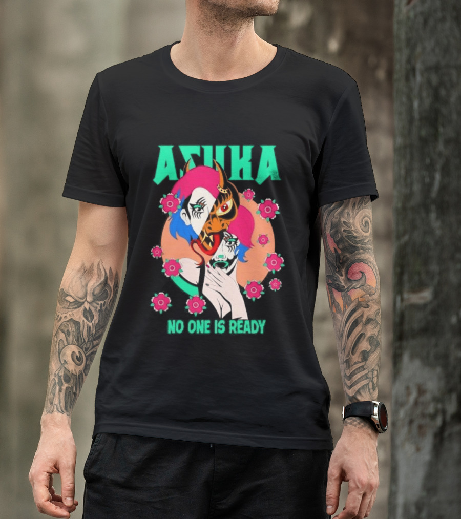 Asuka No One Is Ready Masked Floral T-Shirt