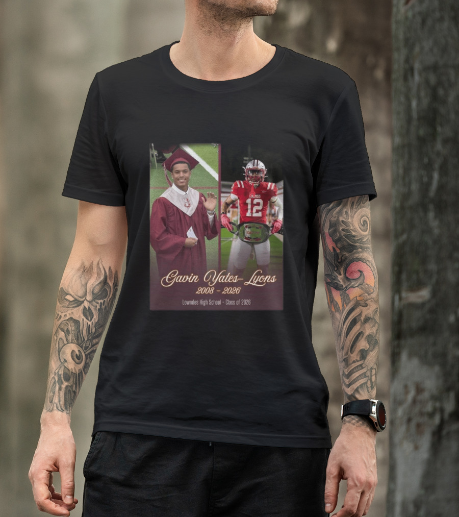 Gavin Yates Lyons Lowndes High School Class Of 2026 2008 2026 T-Shirt