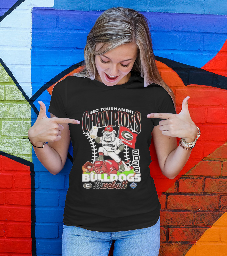 Georgia Bulldogs SEC Tournament Champions 2026 Baseball Victory T-Shirt
