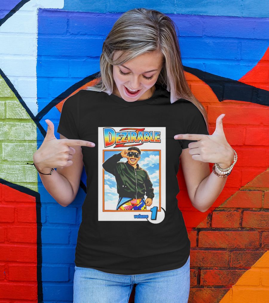 Dezirable Volume 1 Manga Cover Retro Style Sunglasses Colorful T-Shirt