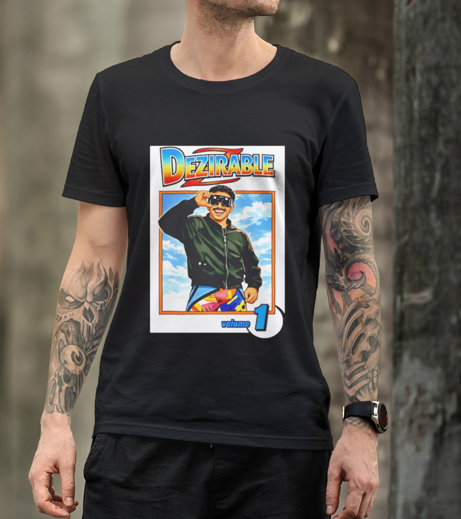 Dezirable Volume 1 Manga Cover Retro Style Sunglasses Colorful T-Shirt