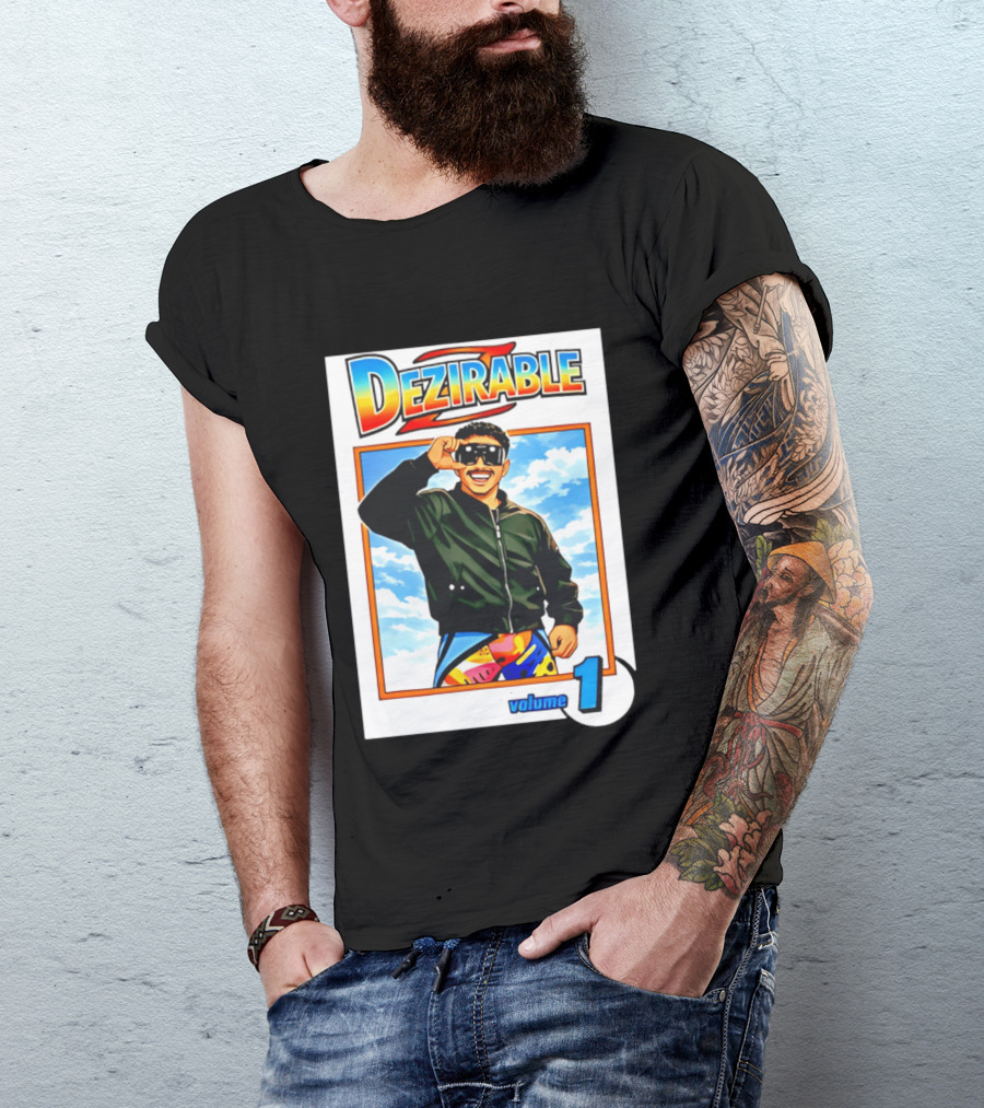 Dezirable Volume 1 Manga Cover Retro Style Sunglasses Colorful T-Shirt