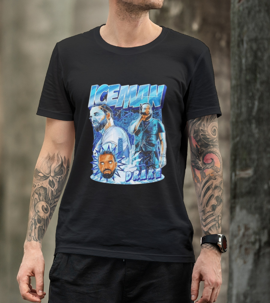 Drake Iceman Glowing Eyes Frozen City T-Shirt