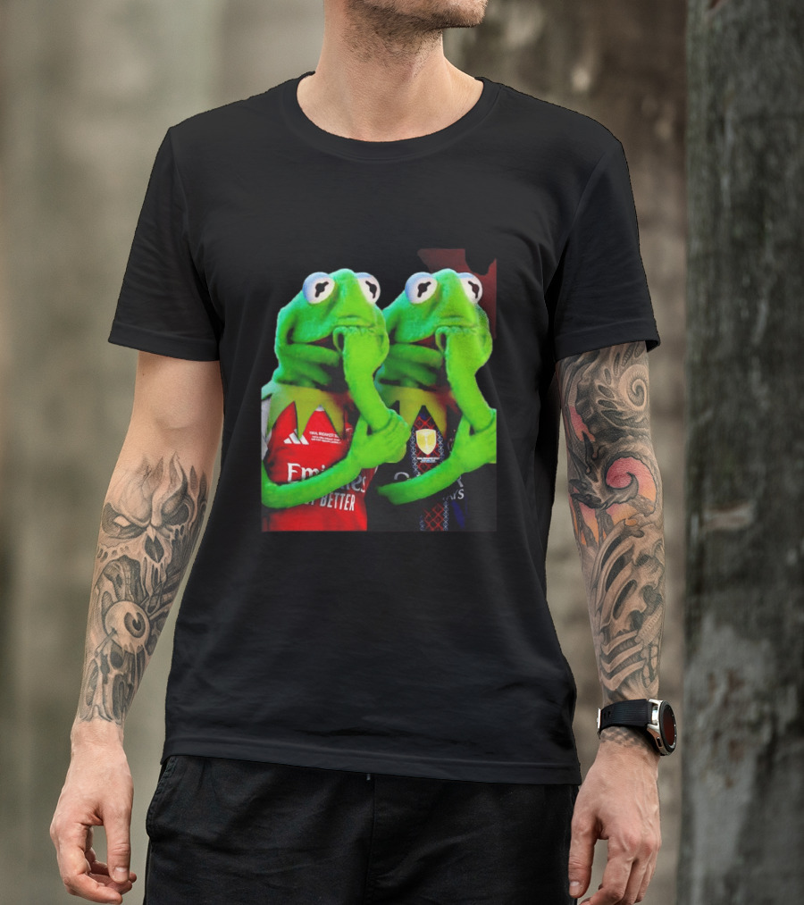 Kermit The Frog Thinking Arsenal Paris Saint Germain Final Budapest Emirates Groupama 2023 T-Shirt
