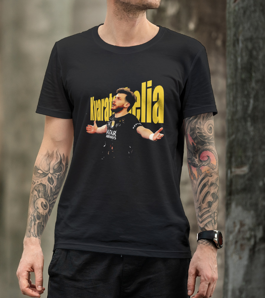 Paris Saint Germain Qatar Airways Kvaratskhelia T-Shirt