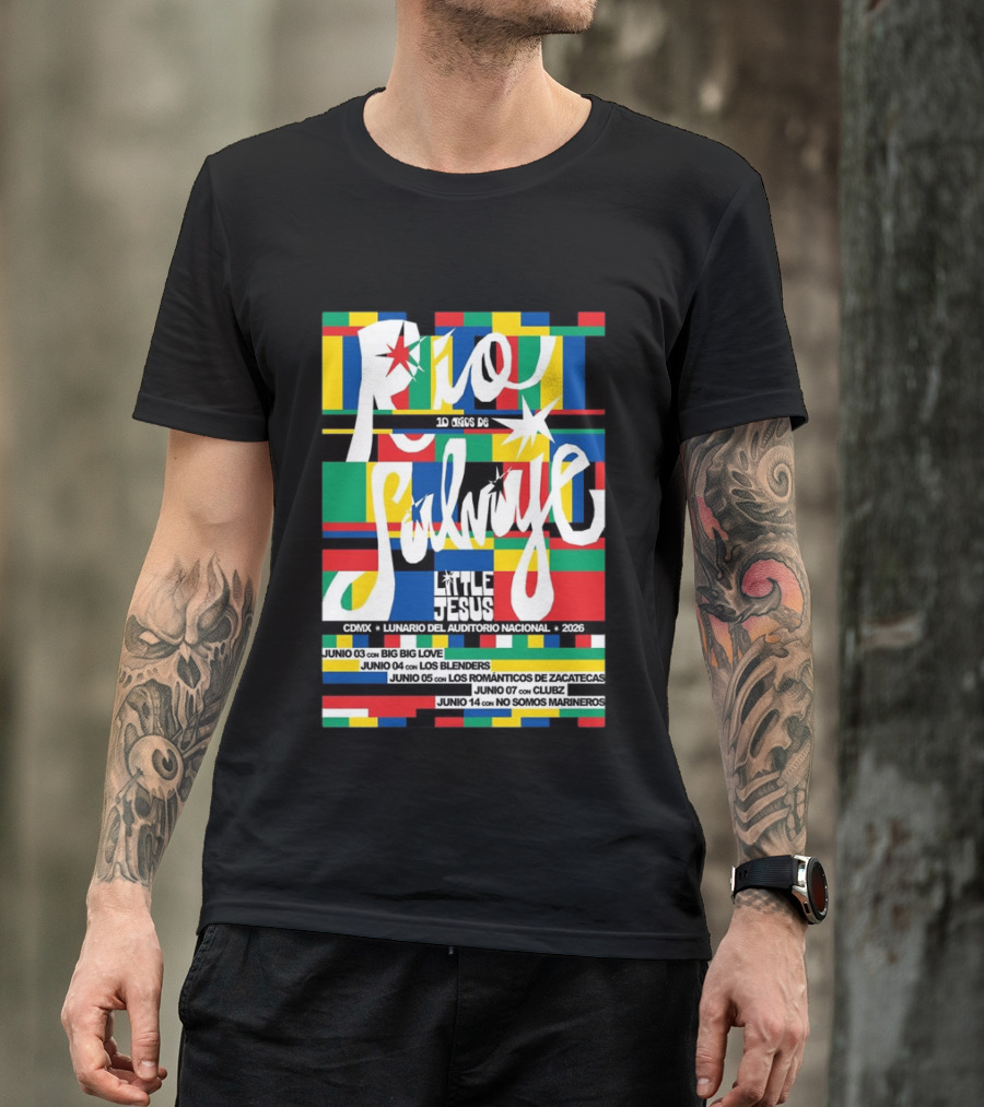 Río Salvaje 10 Años De Little Jesus CDMX Lunario Del Auditorio Nacional 2026 T-Shirt