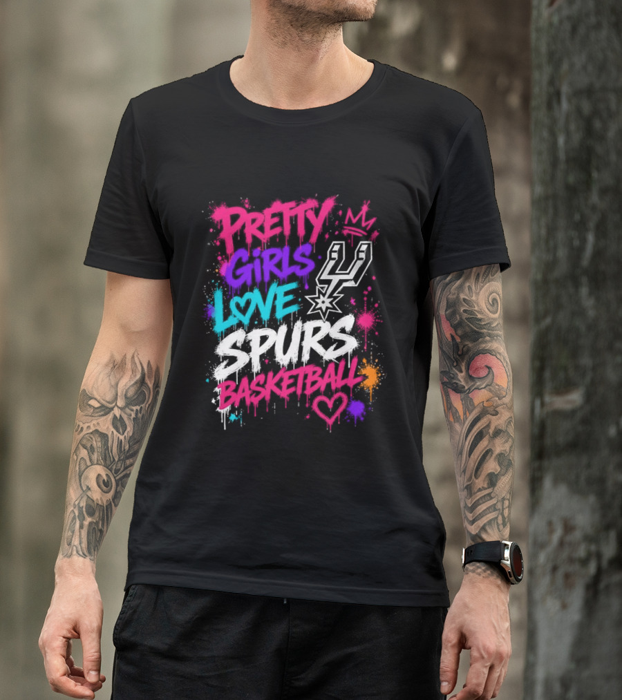 Pretty Girls Love Spurs Basketball San Antonio Spurs T-Shirt