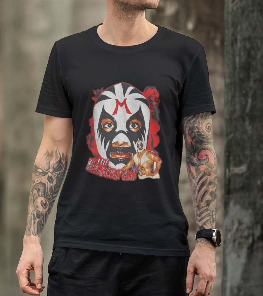 Mil Mascaras Lucha Libre Mask Iconic Mexican Wrestling Legend T-Shirt