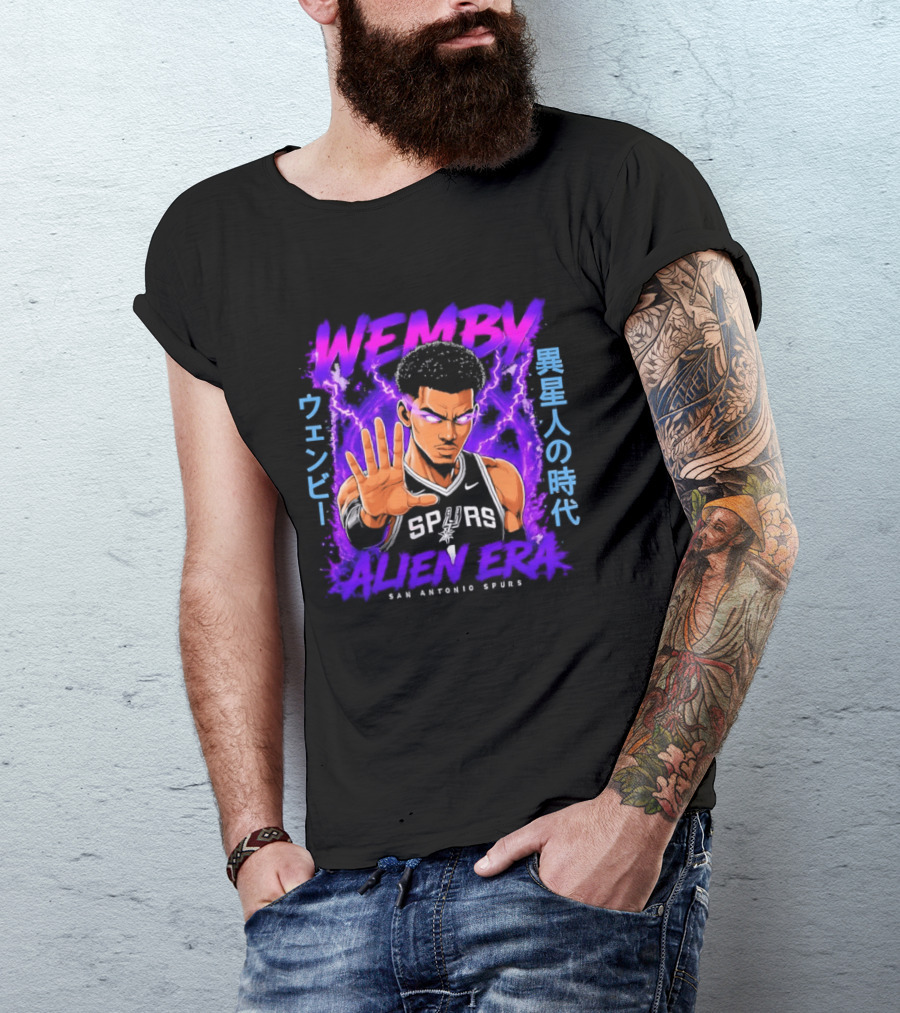 San Antonio Spurs Wemby Wembanyama Alien Era Iseijin No Jidai T-Shirt