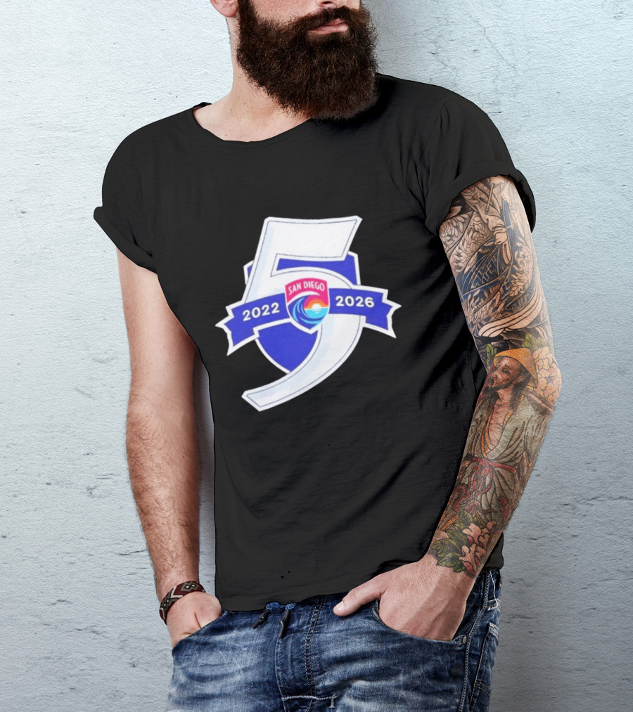 San Diego Wave FC 5 Year Anniversary 2022 2026 T-Shirt