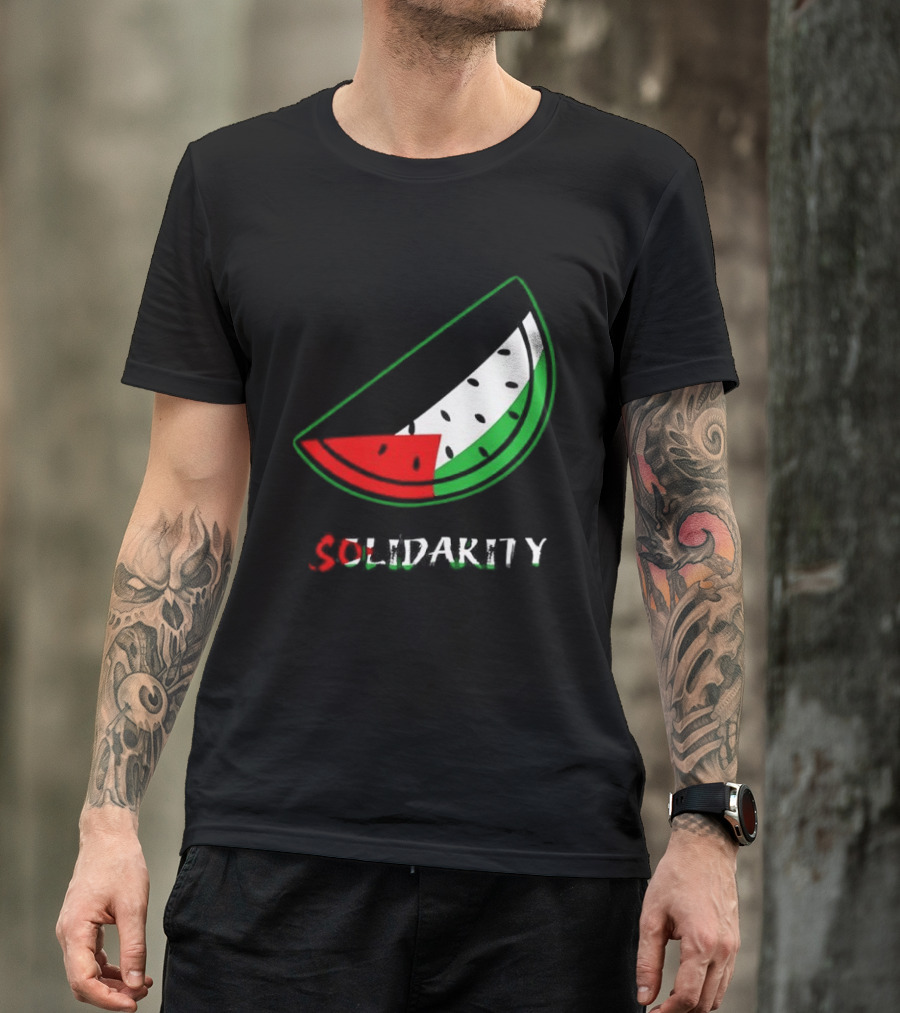 Solidarity Watermelon Palestinian Flag T-Shirt