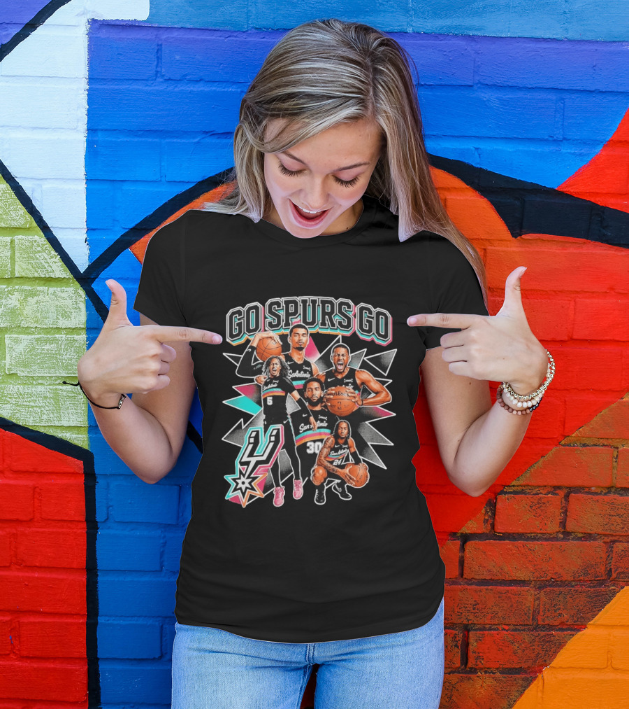 Go Spurs Go San Antonio Spurs Basketball Players Team Enthusiasts T-Shirt
