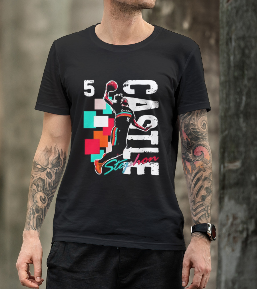 Stephon Castle Number 5 San Antonio Spurs Basketball T-Shirt