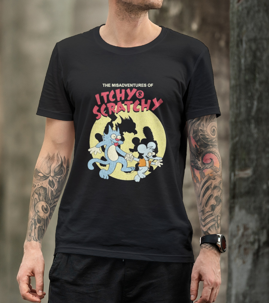The Misadventures Of Itchy Scratchy Cartoon Characters T-Shirt