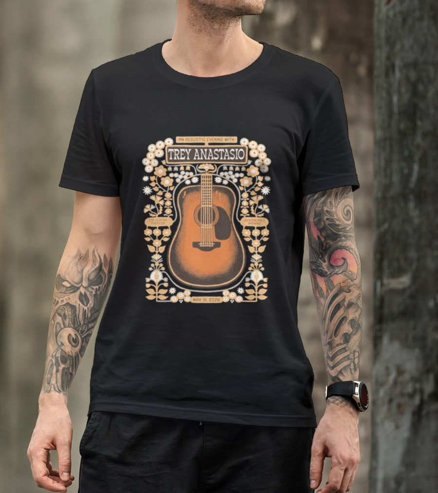 Trey Anastasio Acoustic Evening Tour The Center Theater Jackson Hole 2026 T-Shirt