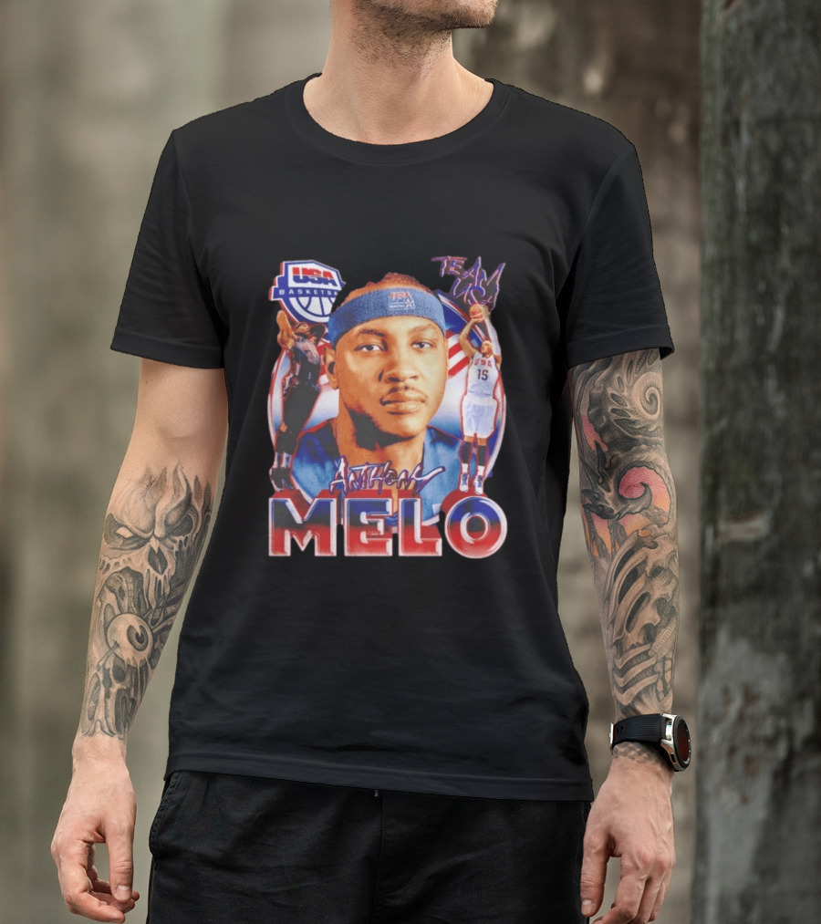 USA Basketball Team Anthony Melo Carmelo Anthony Player Team USA T-Shirt