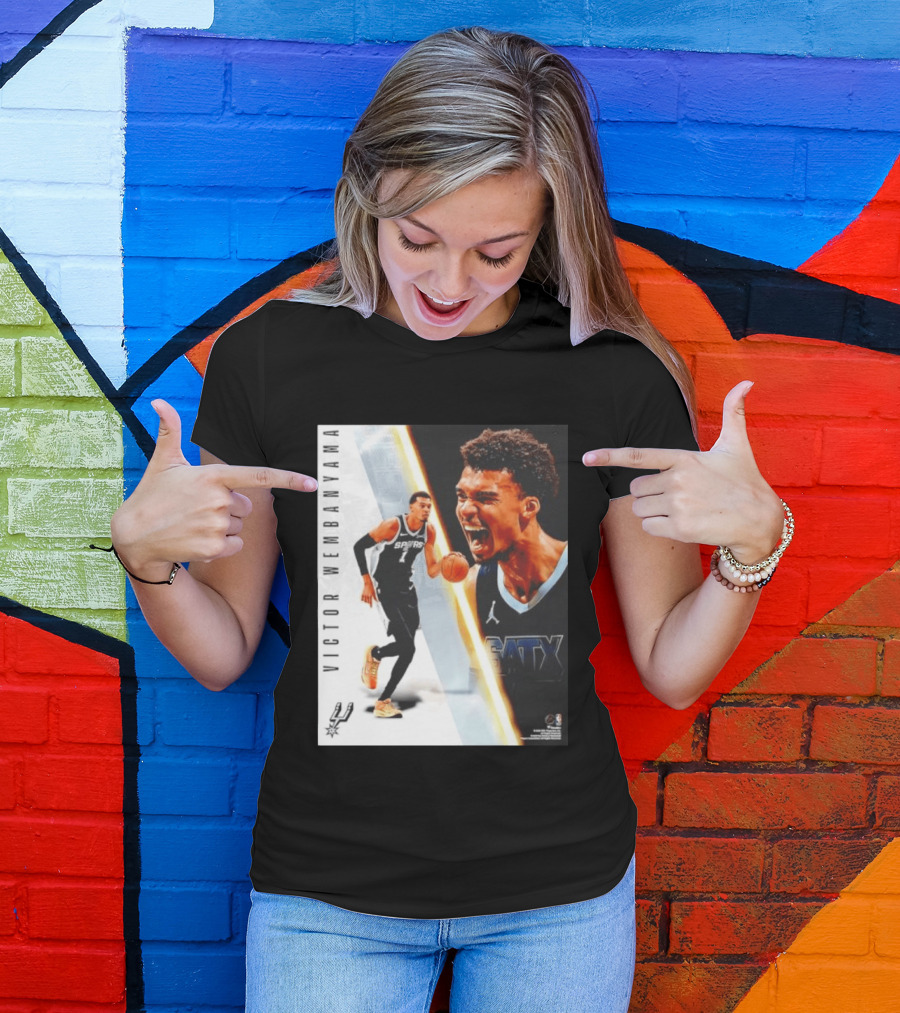 Victor Wembanyama San Antonio Spurs SATX Radiance Collage T-Shirt