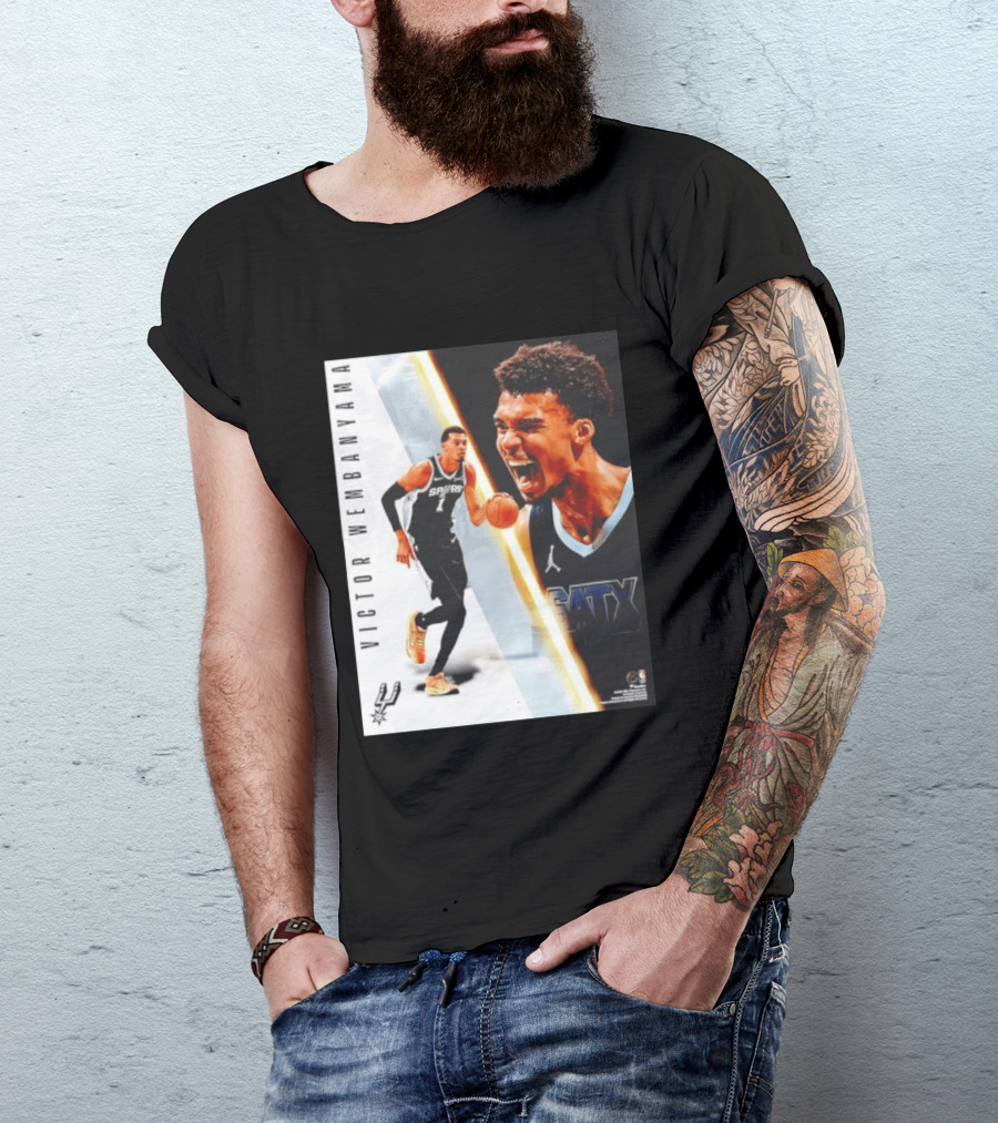 Victor Wembanyama San Antonio Spurs SATX Radiance Collage T-Shirt