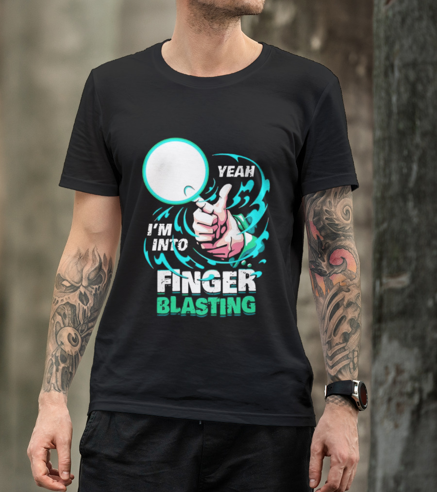 Yeah I Am Into Finger Blasting Cartoon Thumbs Up Spiral T-Shirt