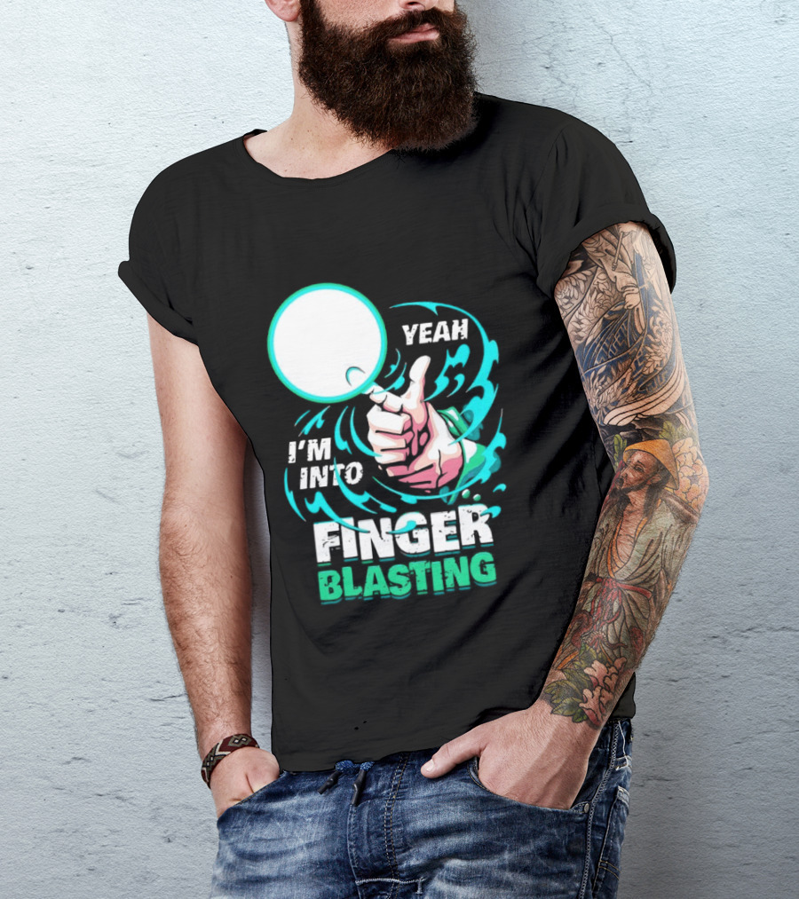 Yeah I Am Into Finger Blasting Cartoon Thumbs Up Spiral T-Shirt