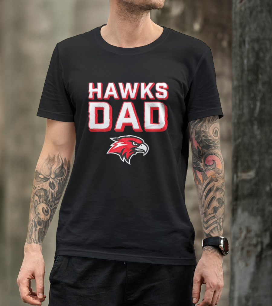 Hawks Dad Red Hawk Sports Fan T-Shirt