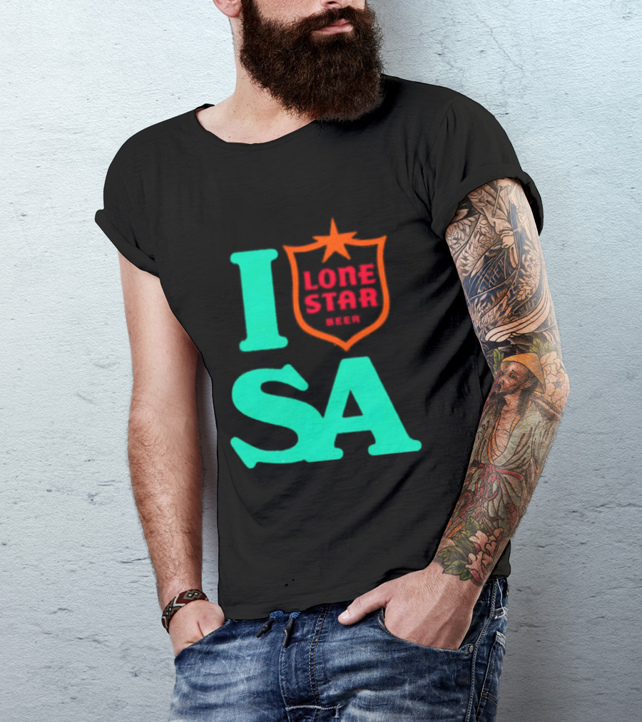 Lone Star Beer I Love San Antonio USA Texas T-Shirt