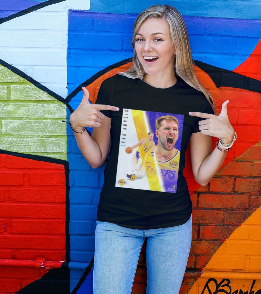 Luka Doncic 77 Los Angeles Lakers Basketball Energetic T-Shirt