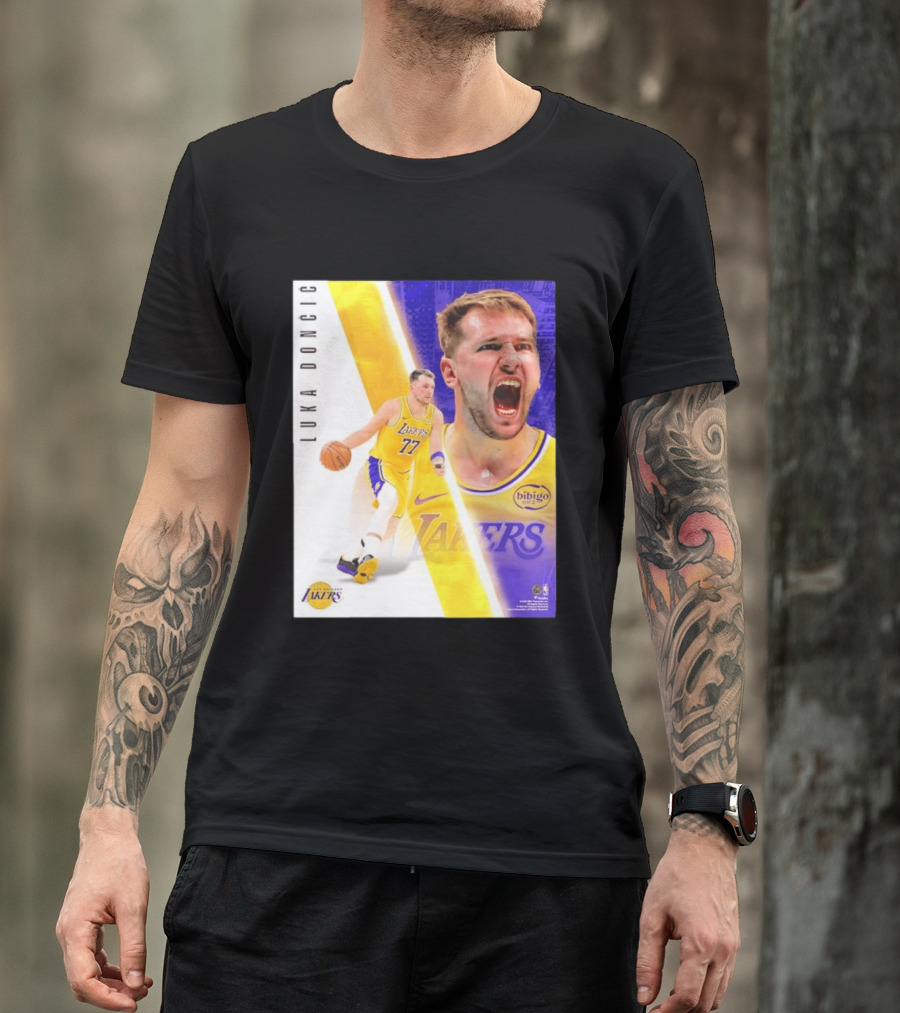 Luka Doncic 77 Los Angeles Lakers Basketball Energetic T-Shirt
