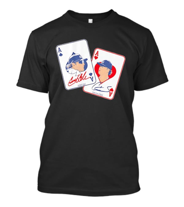 New York Yankees Gerrit Cole Cam Schlittler Pocket Aces Playing Cards T-Shirt