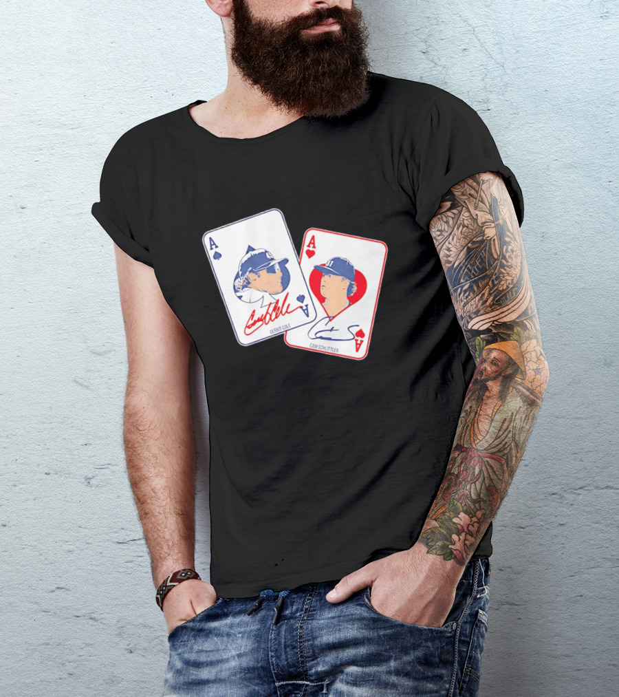 New York Yankees Gerrit Cole Cam Schlittler Pocket Aces Playing Cards T-Shirt