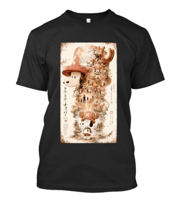 Tony Tony Chopper Snoopy One Piece Ore Wa Mannonyaku Ni Naru Nda Collaboration T-Shirt