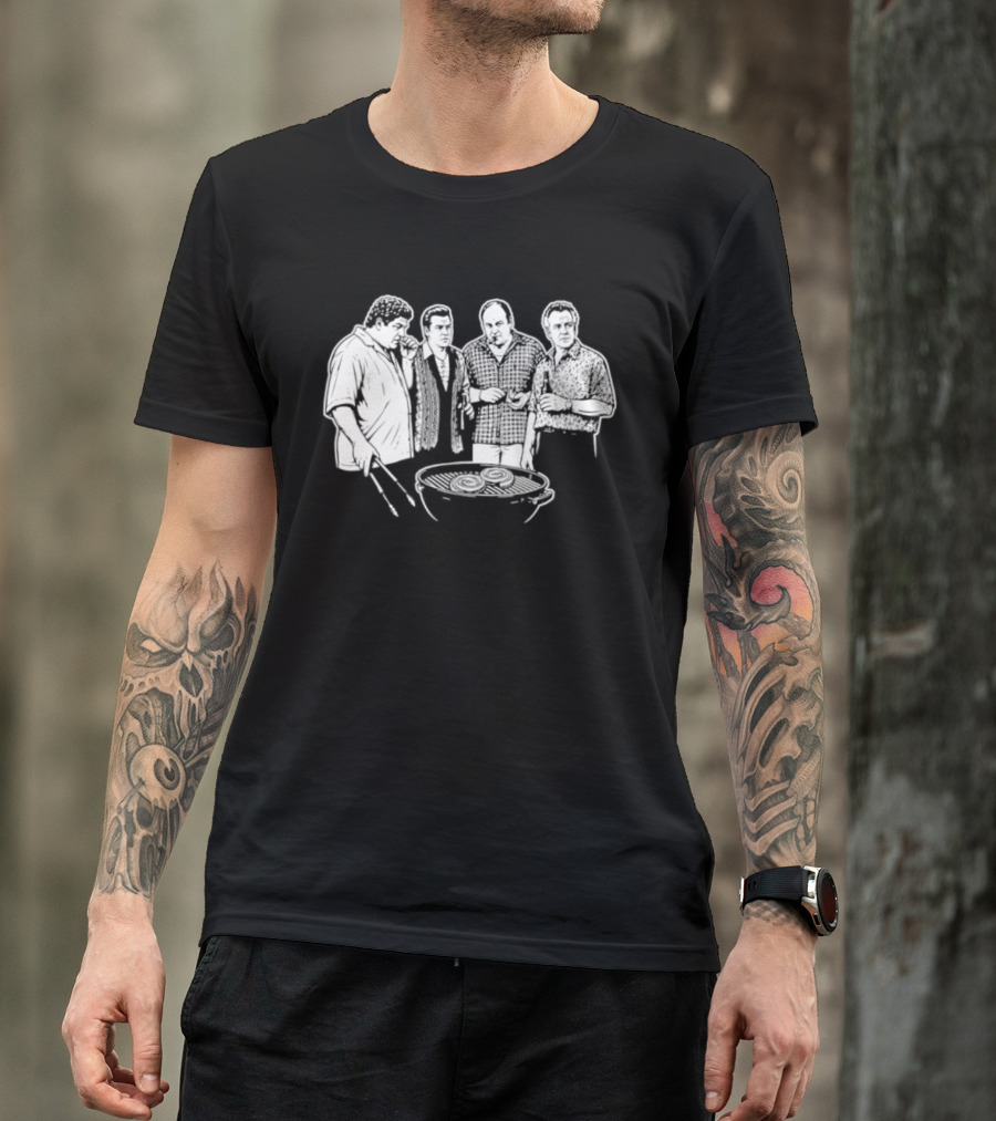 North Jersey BBQ Sopranos Parody Mobster Grill Crew T-Shirt