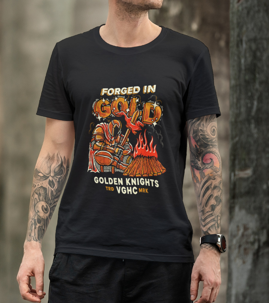 Forged In Gold Vegas Golden Knights VGHC NHL T-Shirt