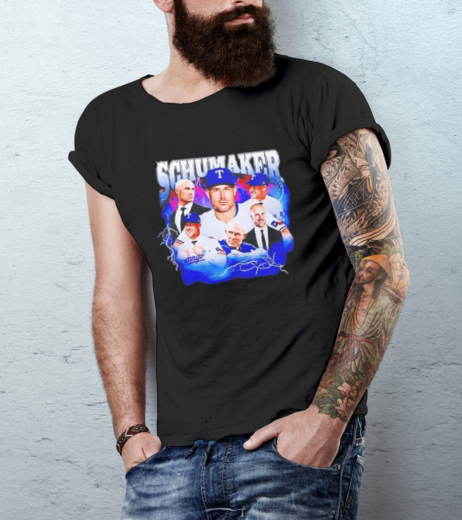 Skip Schumaker Texas Baseball Collage T-Shirt