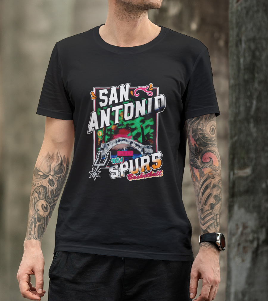 San Antonio Spurs River Walk NBA Basketball T-Shirt