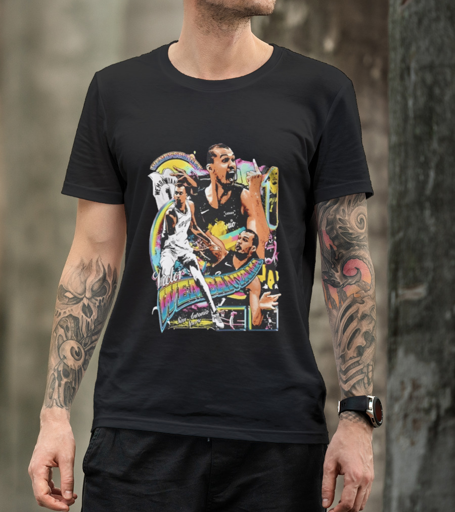 Victor Wembanyama X The Alien Mashup San Antonio Spurs Basketball #1 Wemby T-Shirt