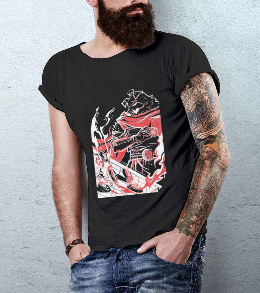 Technoblade Of War Gamer Tribute Epic Medieval Style Scarf And Flames T-Shirt