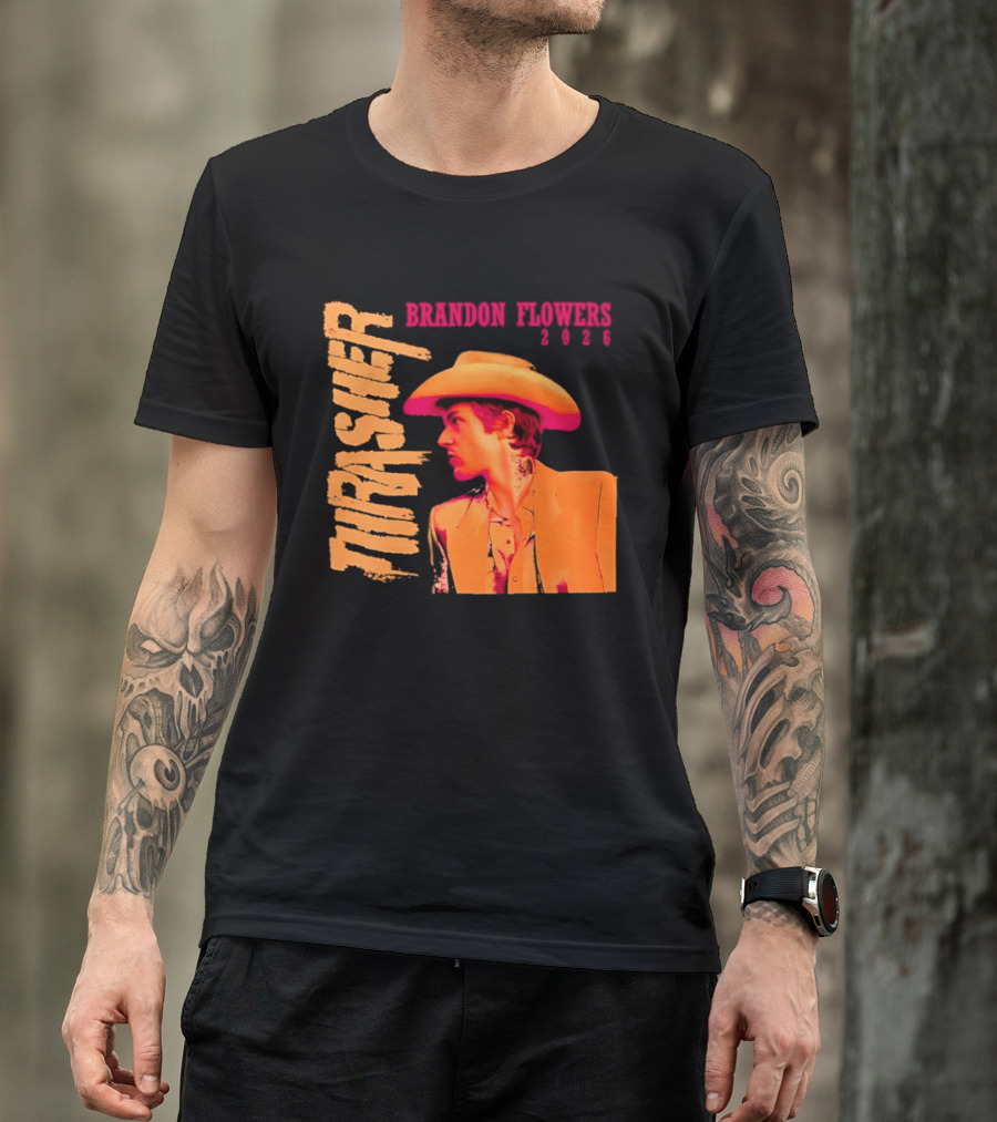 Brandon Flowers Thrasher 2026 Cowboy T-Shirt