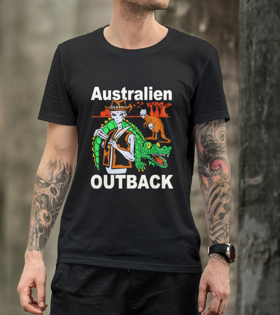 Australien Outback Alien Crocodile Adventure T-Shirt