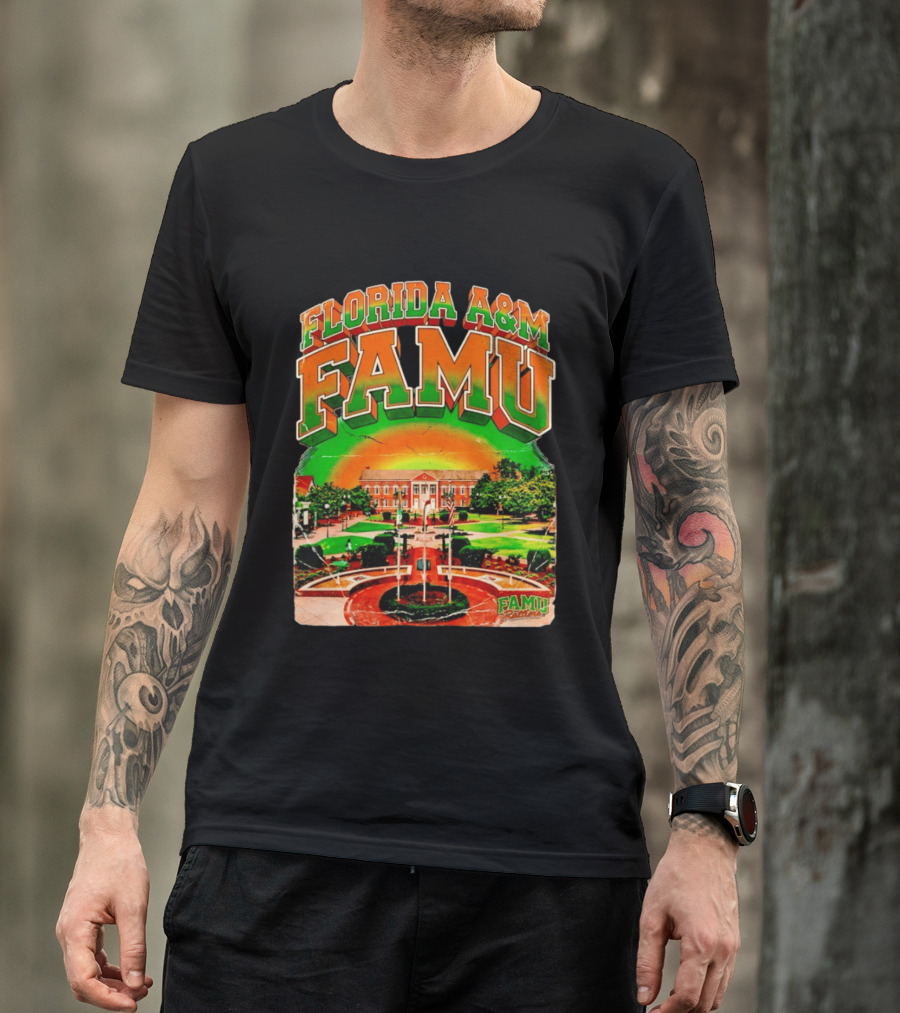 Florida A&M FAMU Rattlers Lee Hall Campus Landmark T-Shirt