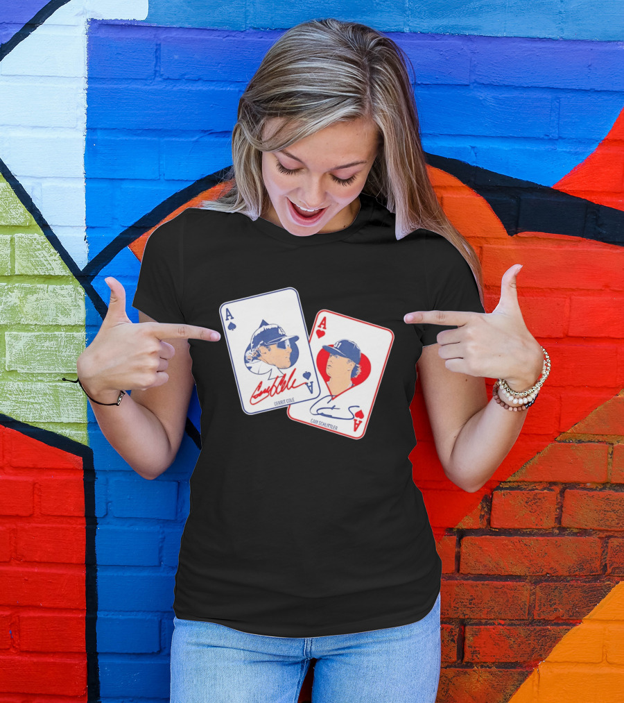 Gerrit Cole Cam Schlittler Ace Of Spades And Hearts Baseball Player Cards Men's T-Shirt