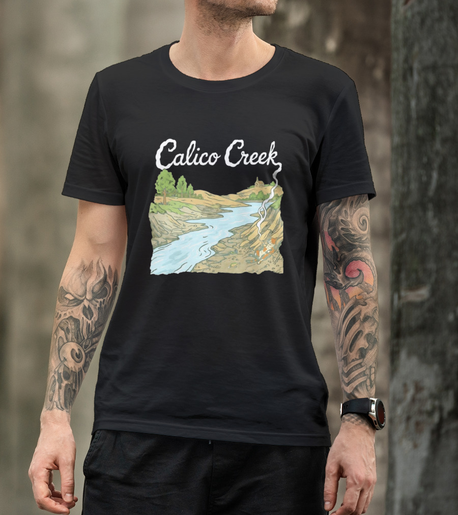 Calico Creek Scenic River And Countryside Landscape T-Shirt