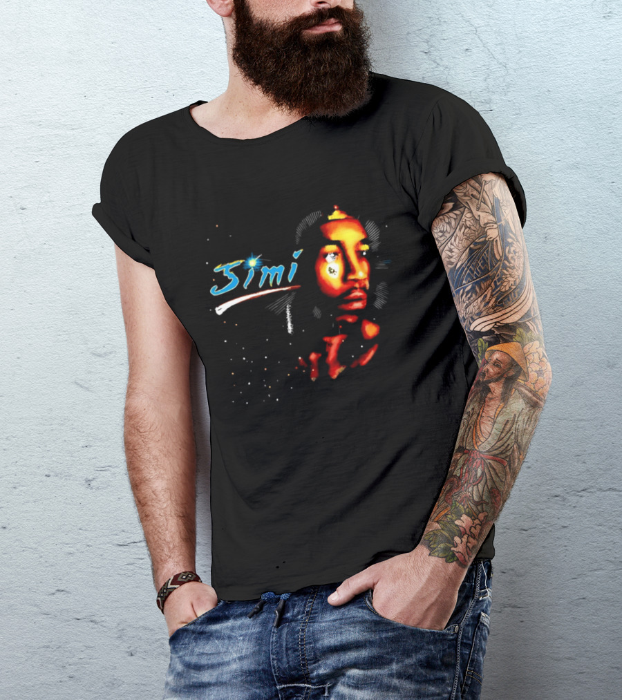 Jimi Hendrix Psychedelic Cosmic Stardust Simi T-Shirt