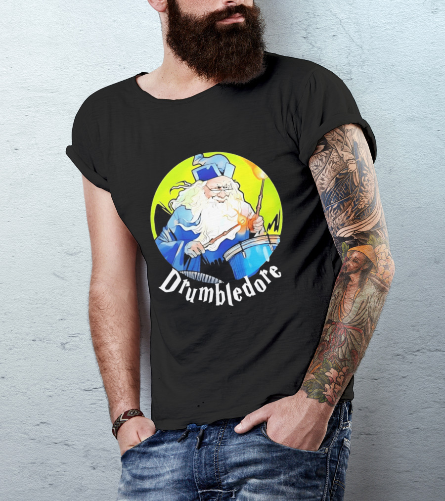 Drumbledore Wizards Percussionist Fantasy Magic T-Shirt