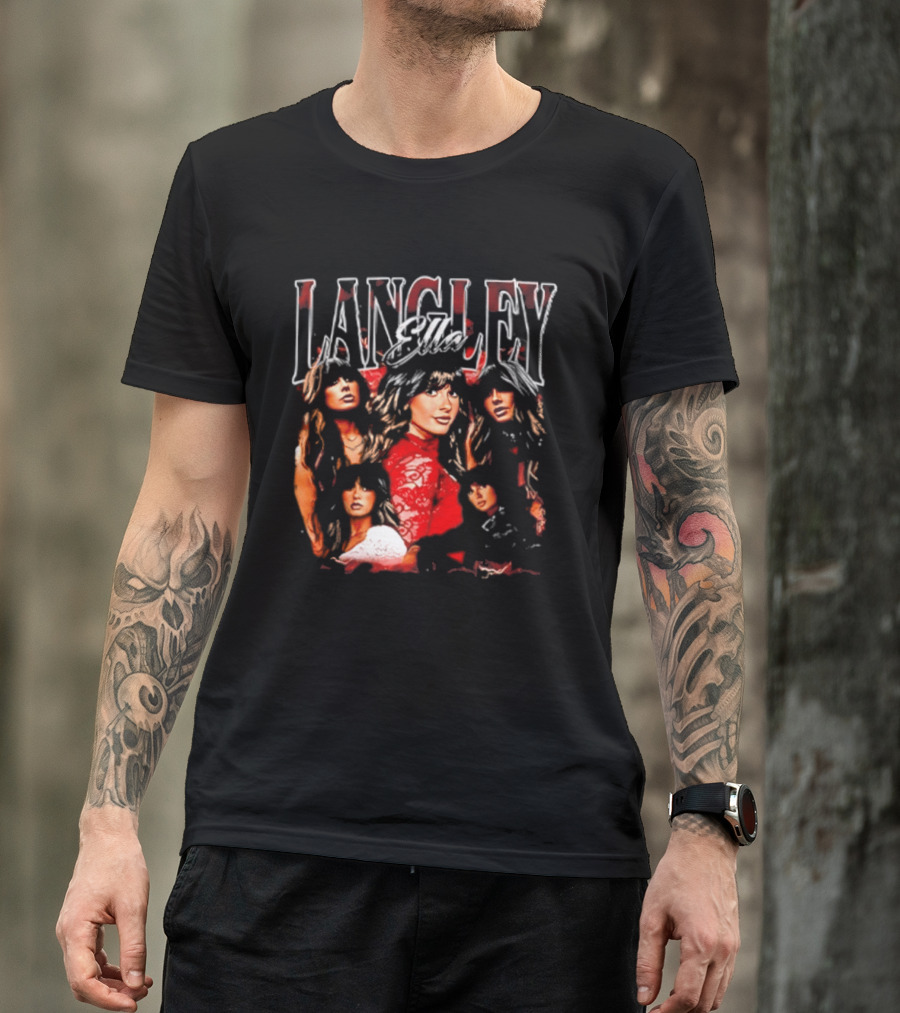 Ella Langley 90s Bootleg Style Retro Portraits T-Shirt