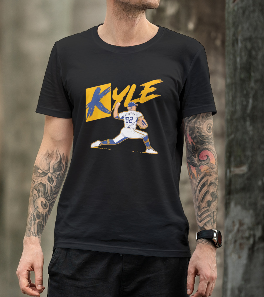 Kyle Harrison 52 Milwaukee Brewers MLB Baseball K Sign T-Shirt