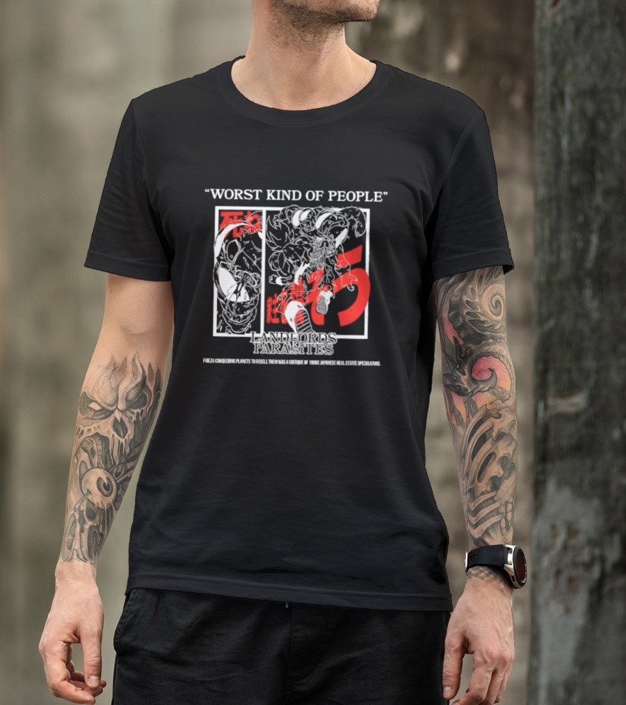 Worst Kind Of People Dragonball Landlords Are Parasites T-Shirt